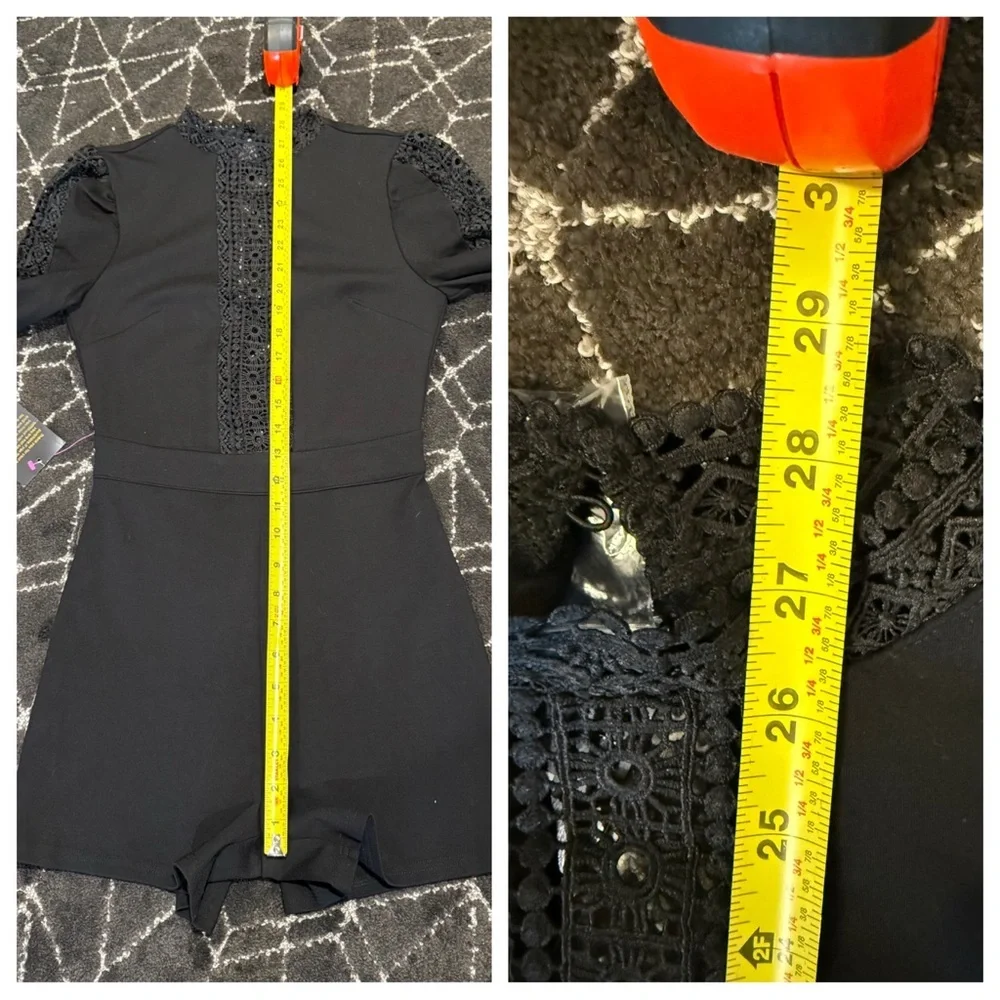 NWT! Bebe RUFFLE BELL SLEEVE ROMPER